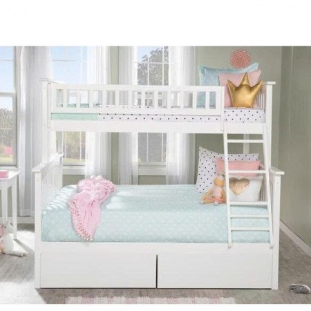 B1412 Wh : Giường 2 Tầng + Hộc Kéo - 1m2 / 1m4 B1412 Wh : Giường 2 Tầng + Hộc Kéo - 1m2 / 1m4